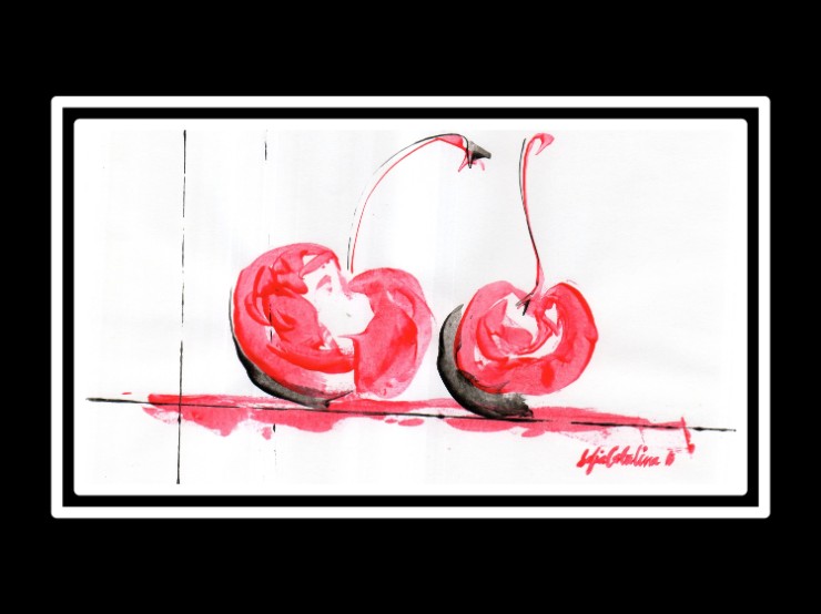 cerezas minimalistas